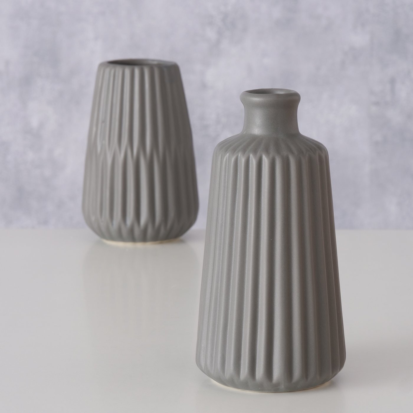 Vase Esko 2er-Set, grau