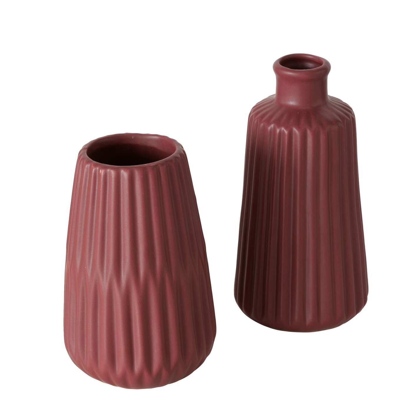Vase Esko 2er-Set, dunkelrot