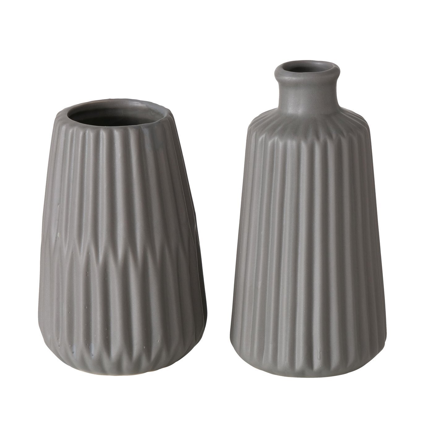 Vase Esko 2er-Set, grau