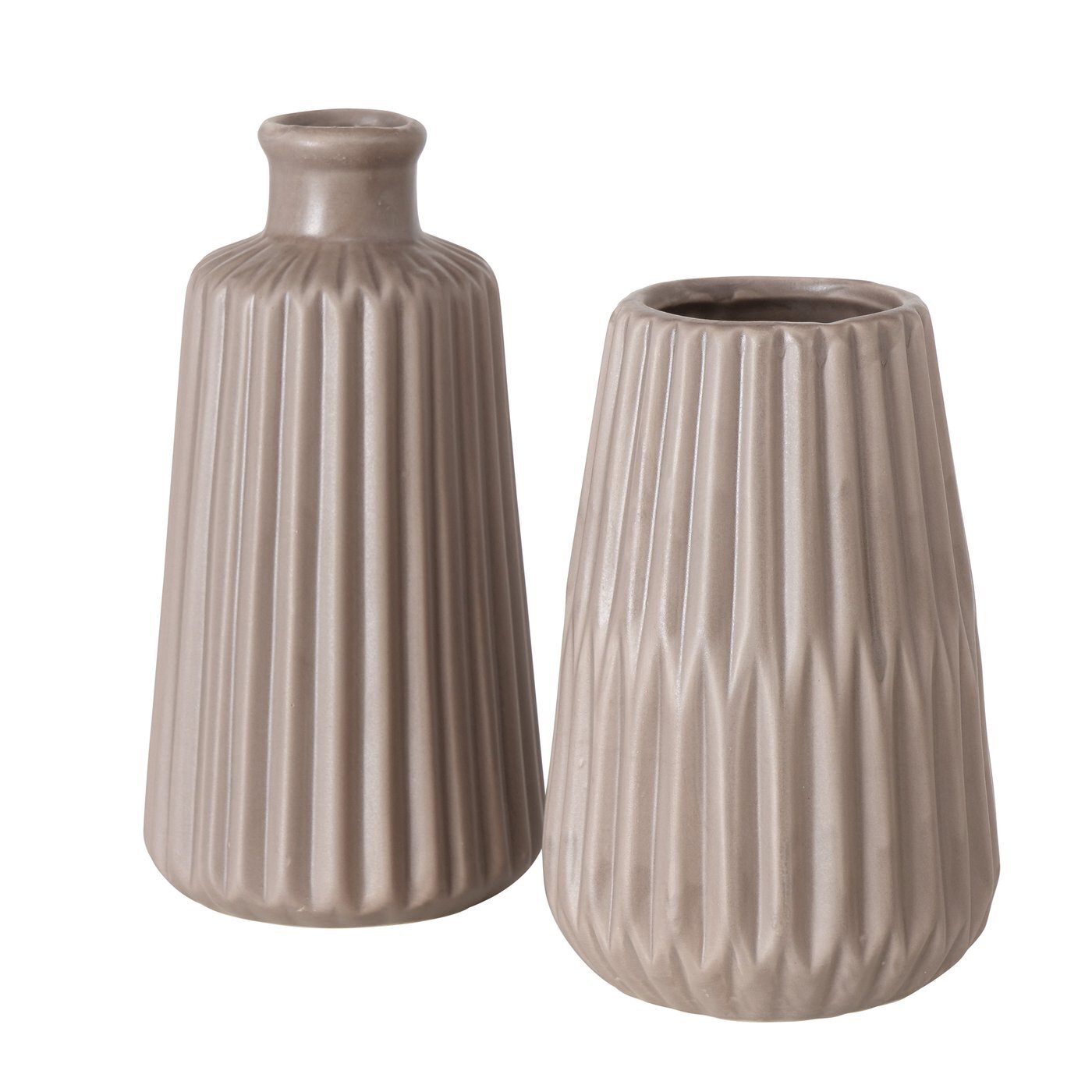 Vase Esko 2er-Set, dunkelbraun