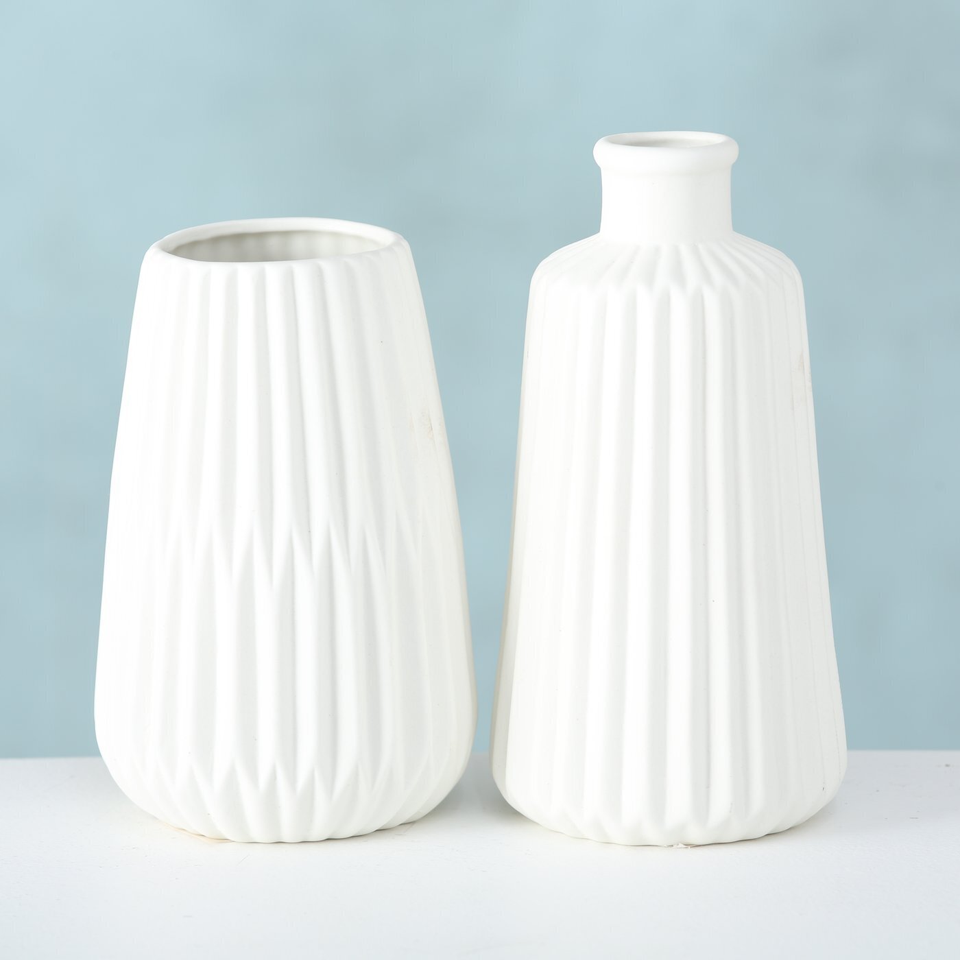 Vase Esko 2er-Set, weiss