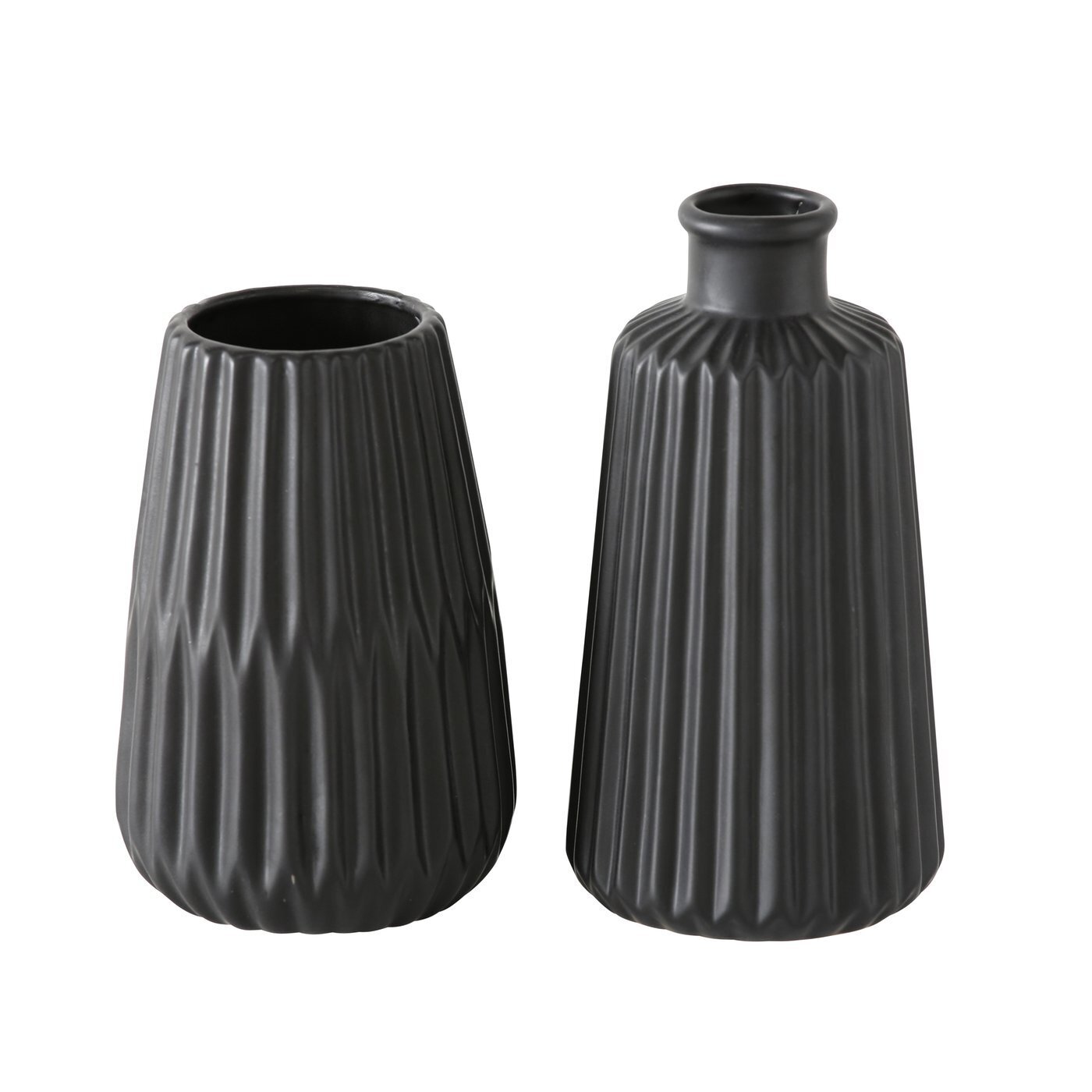 Vase Esko 2er-Set, schwarz