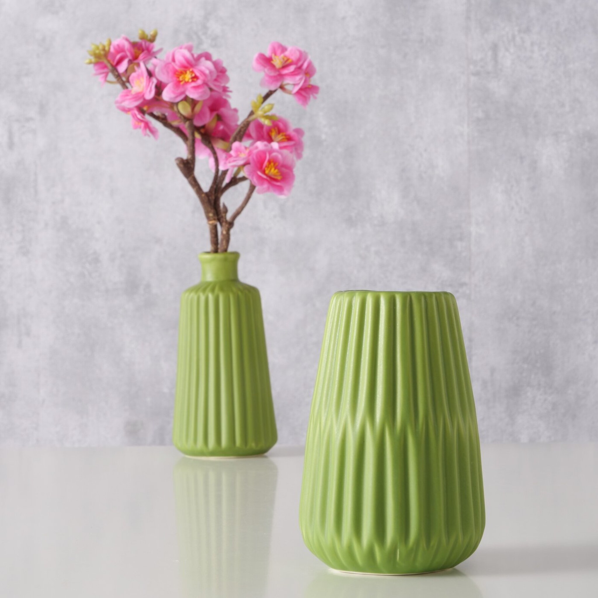 Vase Esko 2er-Set, grün