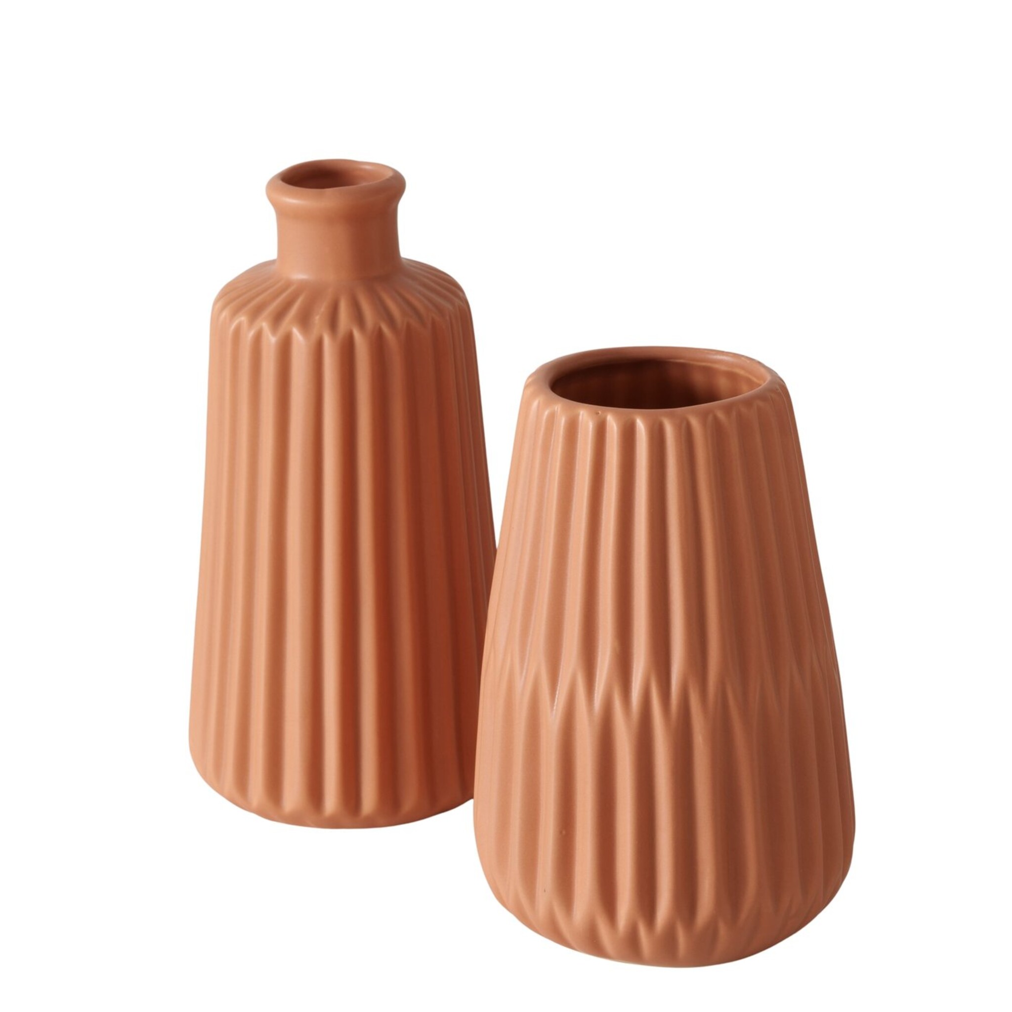 Vase Esko 2er-Set, braun