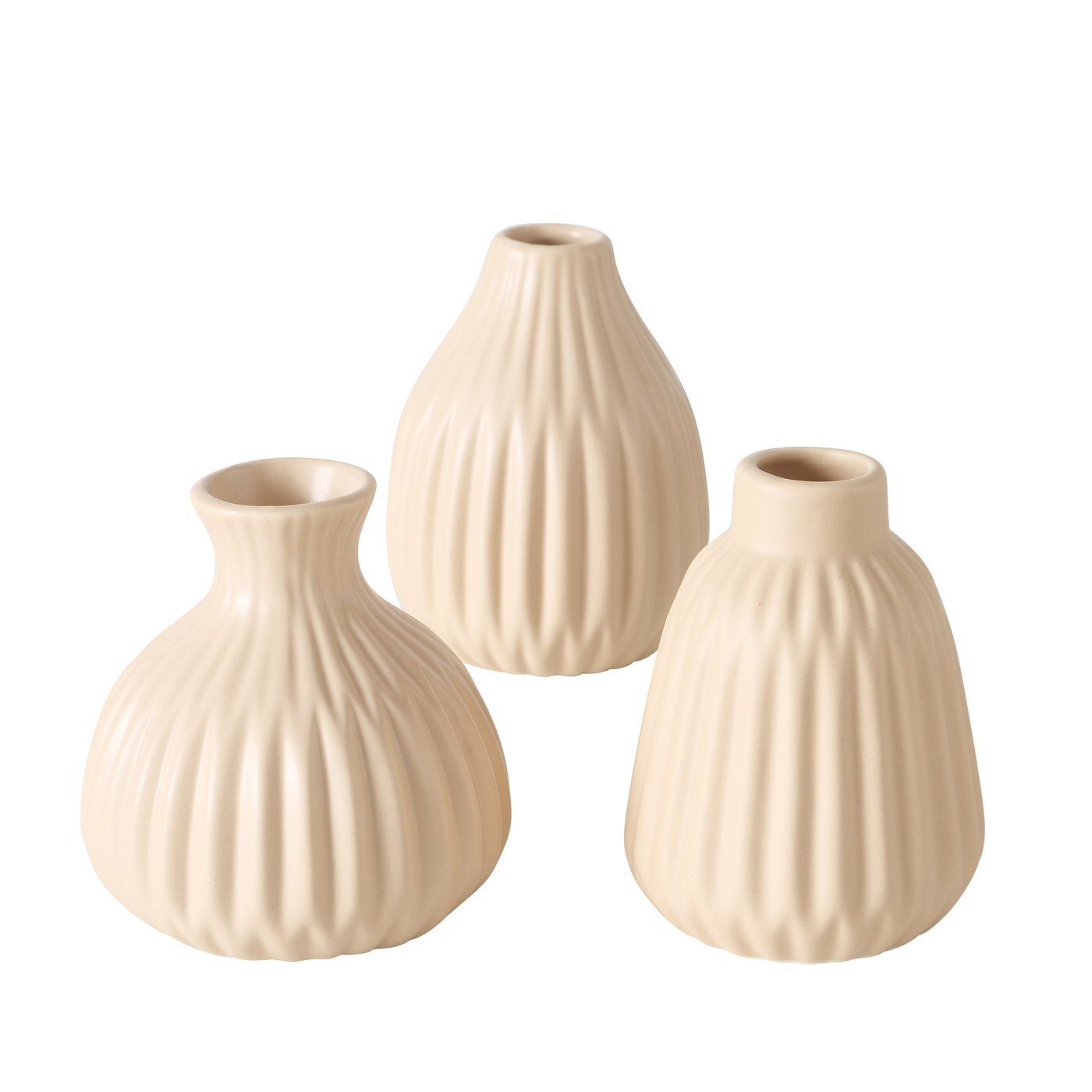 Vase Esko 3er-Set, beige 