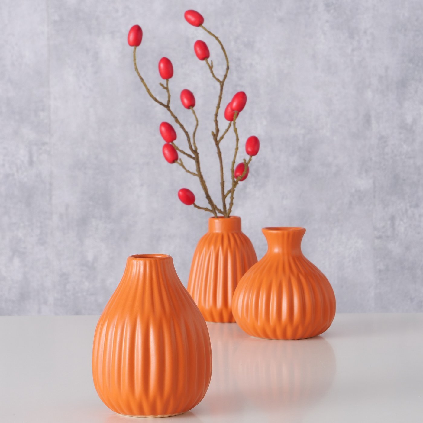 Vase Esko 3er-Set, orange 