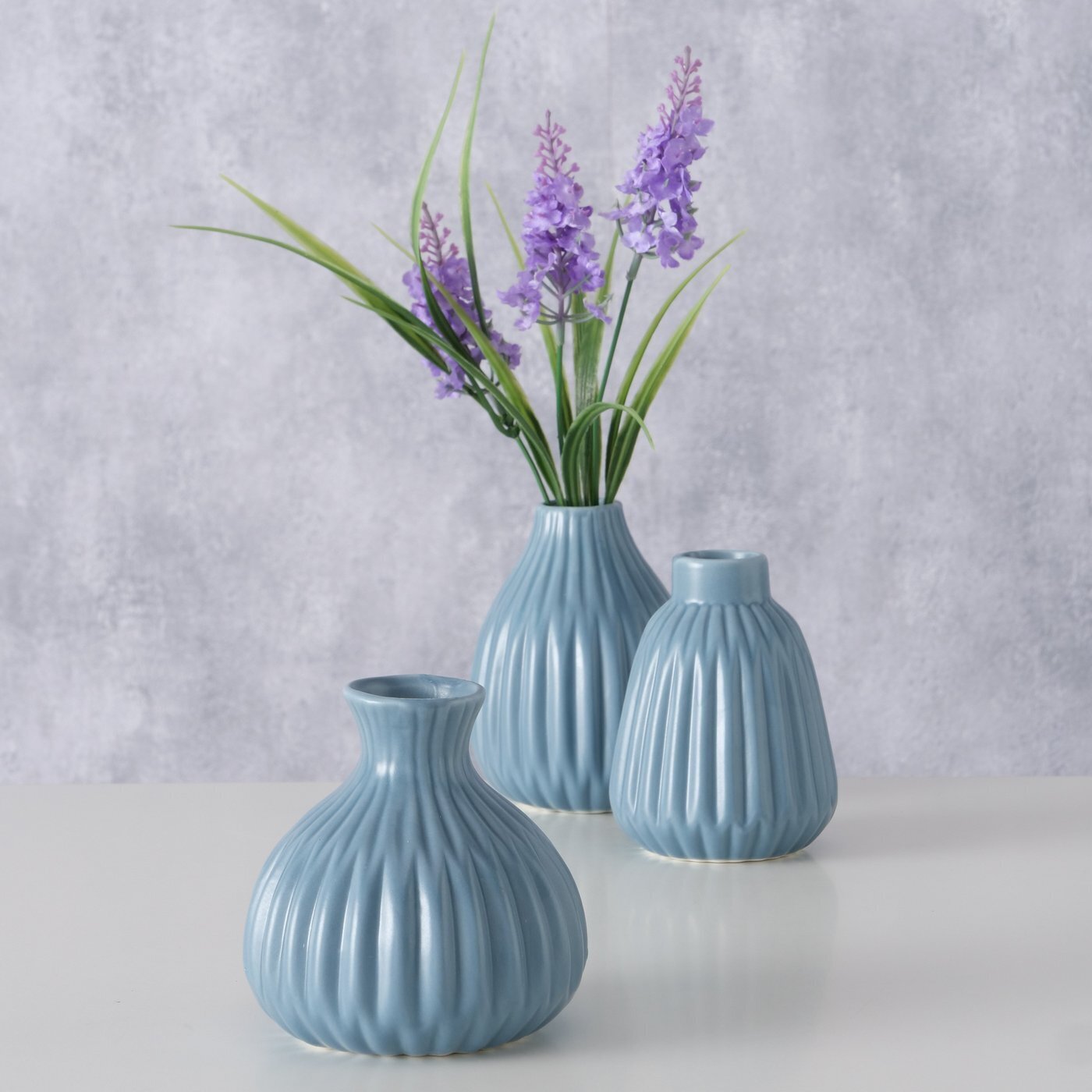 Vase Esko 3er-Set, blau 