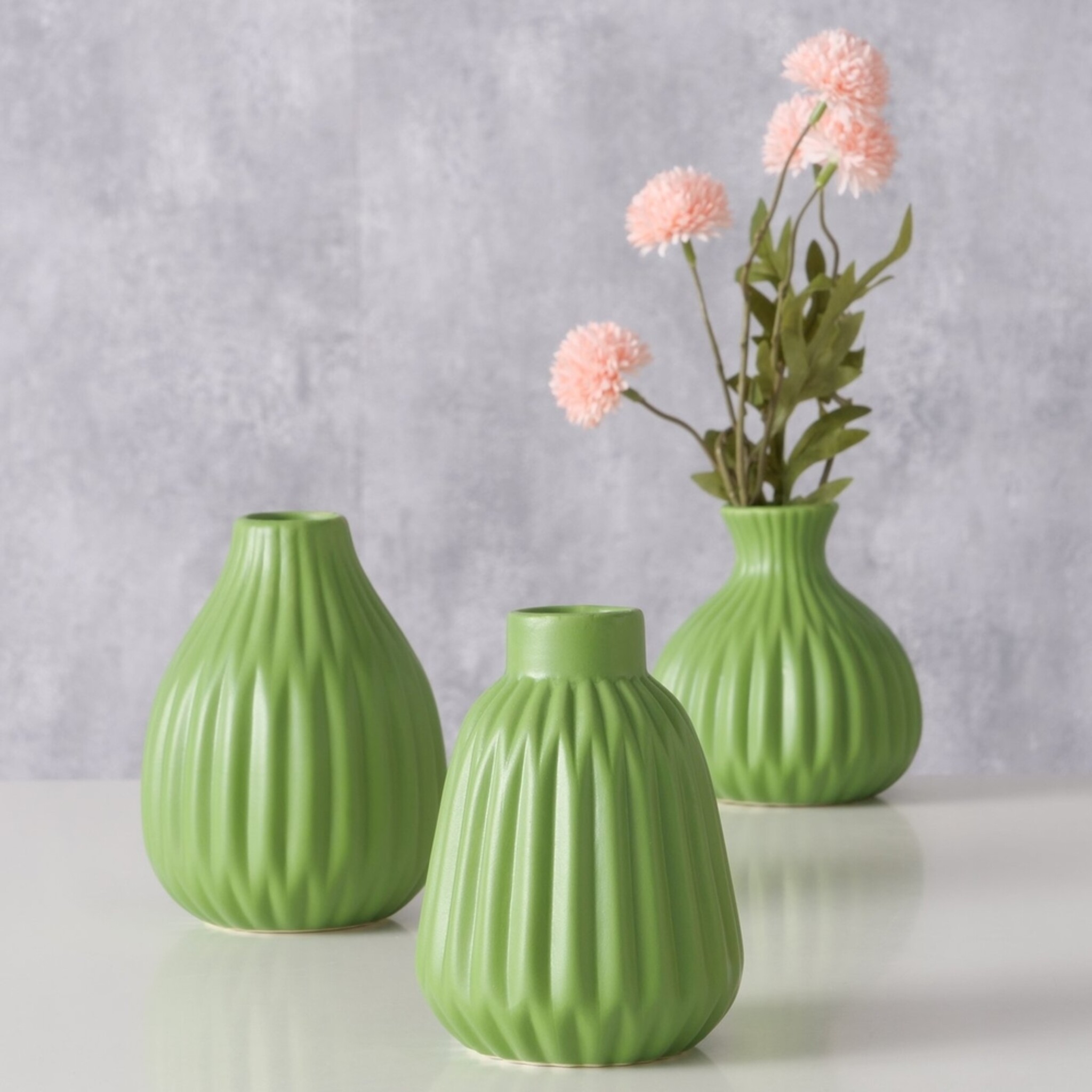 Vase Esko 3er-Set, grün 