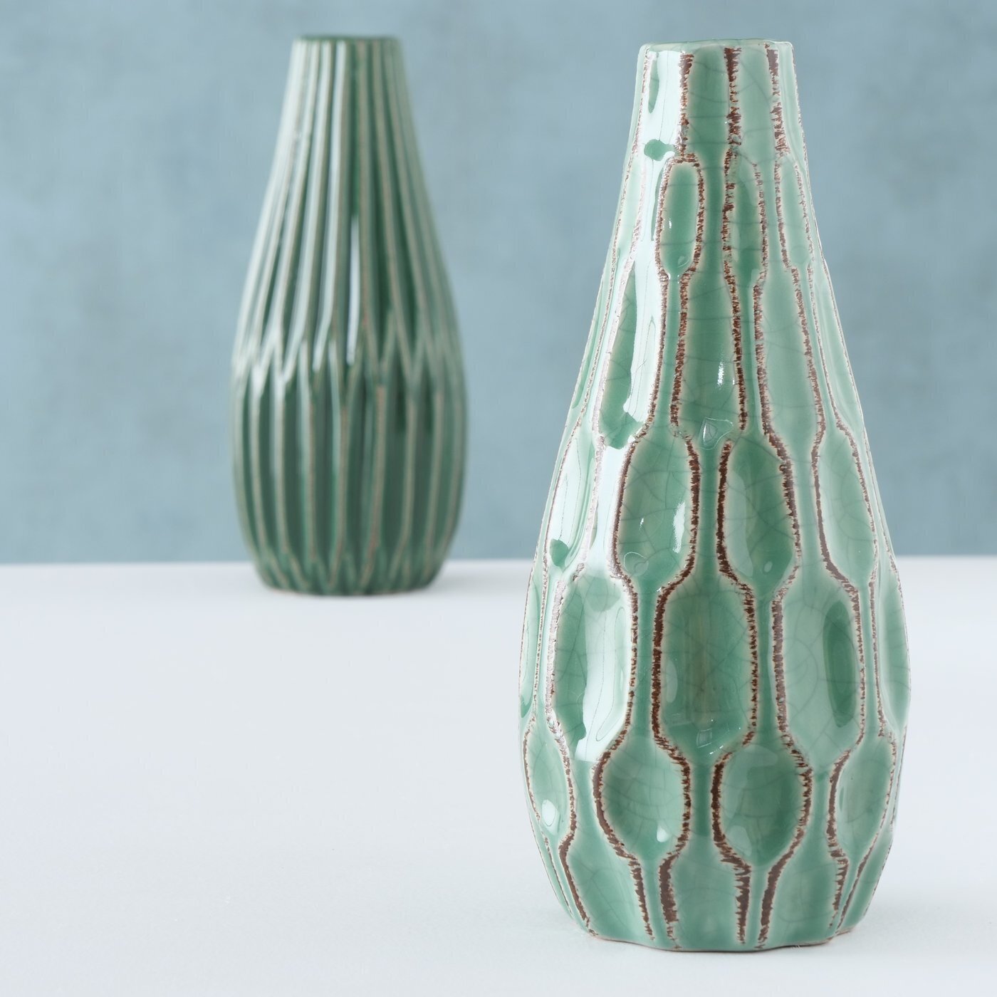 Vase Lenja 2er Set grün, grün 