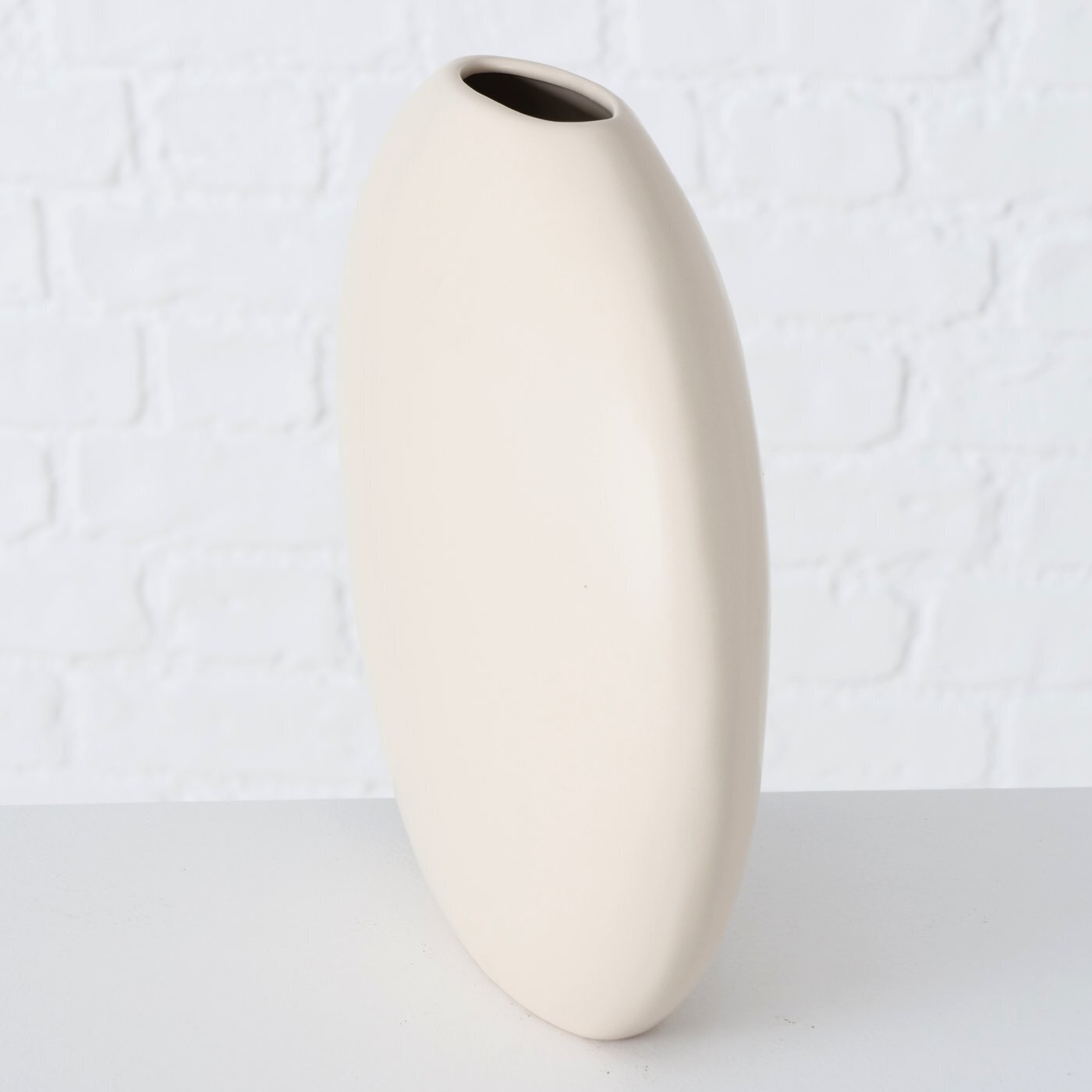 Vase Matteo grau, creme 25 x 6 x 25 cm