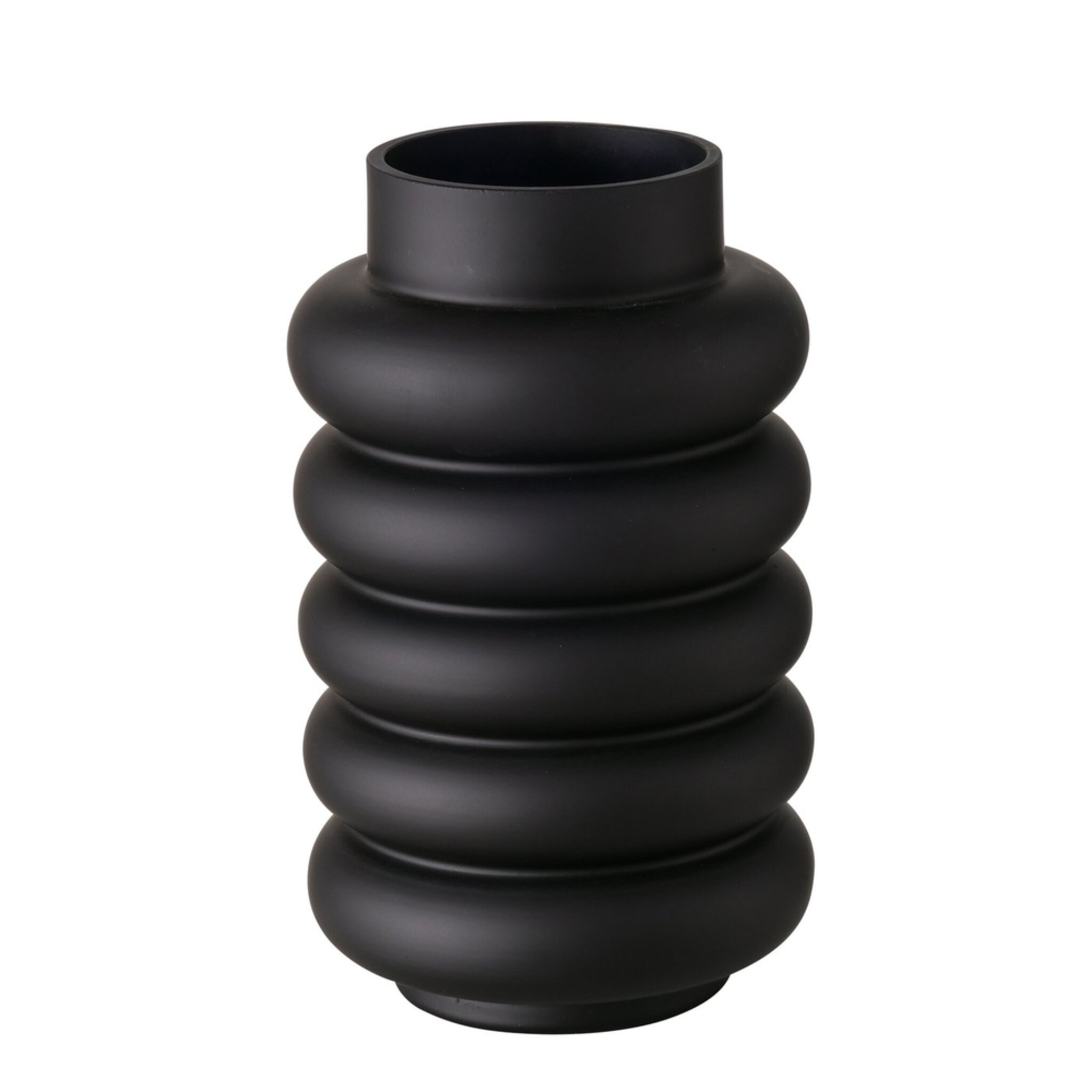 Vase Ribbo, schwarz 25 cm, Ø 15 cm