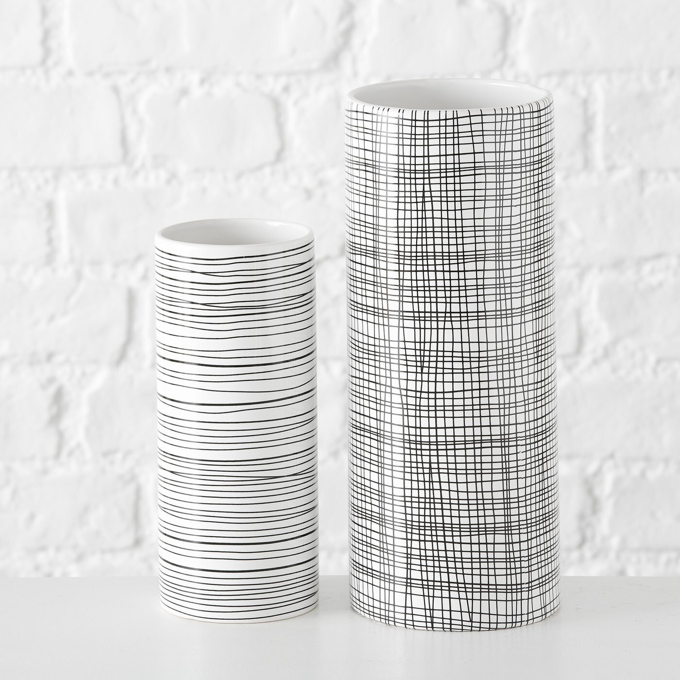 Vase Sannie 2teilig, weiss 