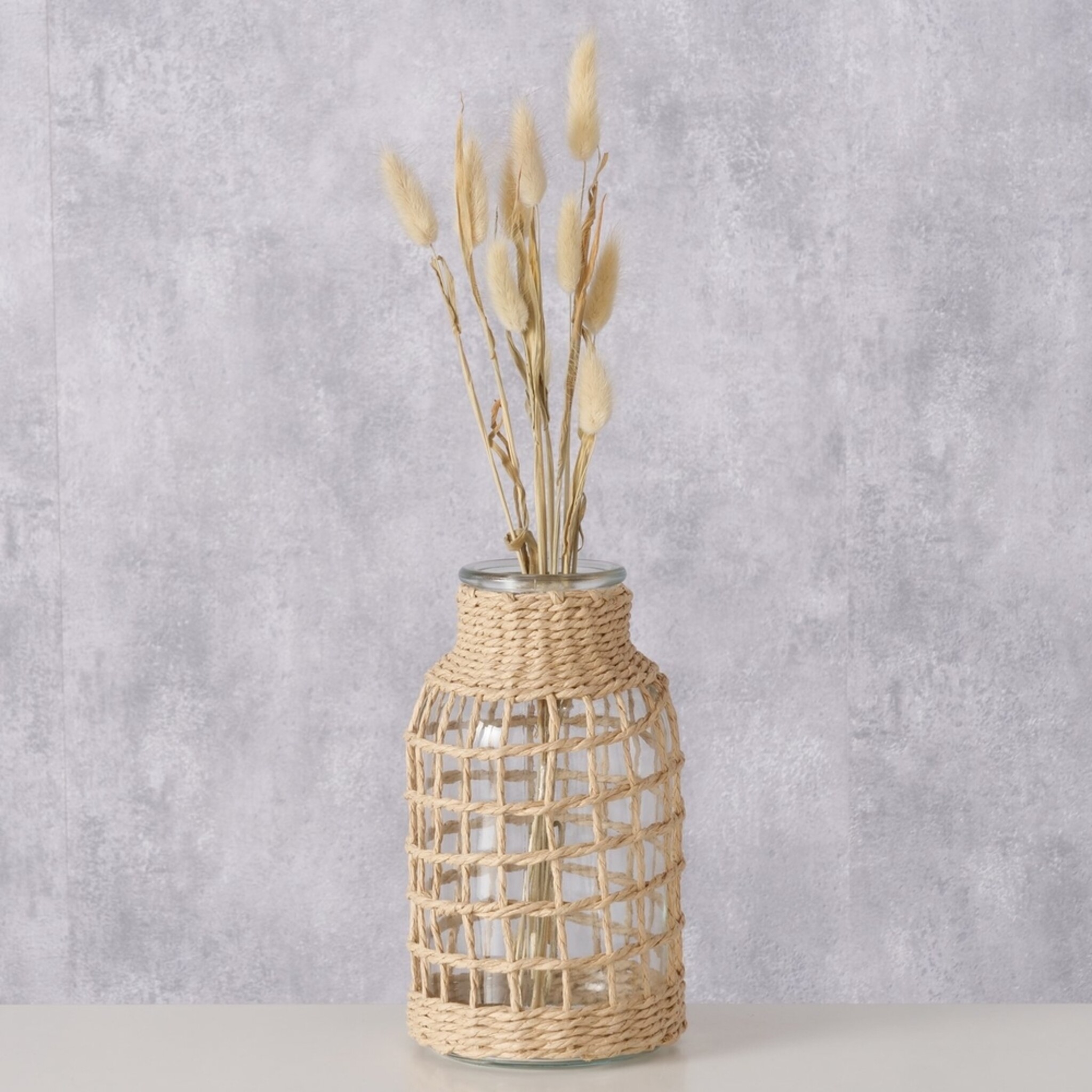 Vase Stola aus Glas, umflochten, natur Ø 11 cm, 20 cm