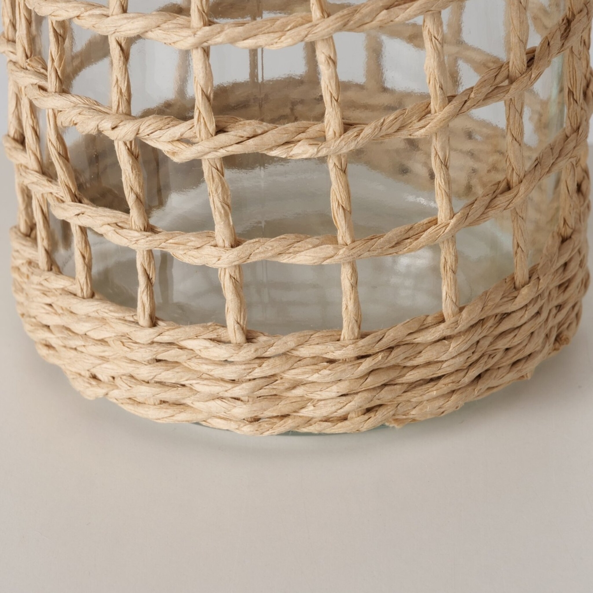 Vase Stola aus Glas, umflochten, natur Ø 11 cm, 20 cm