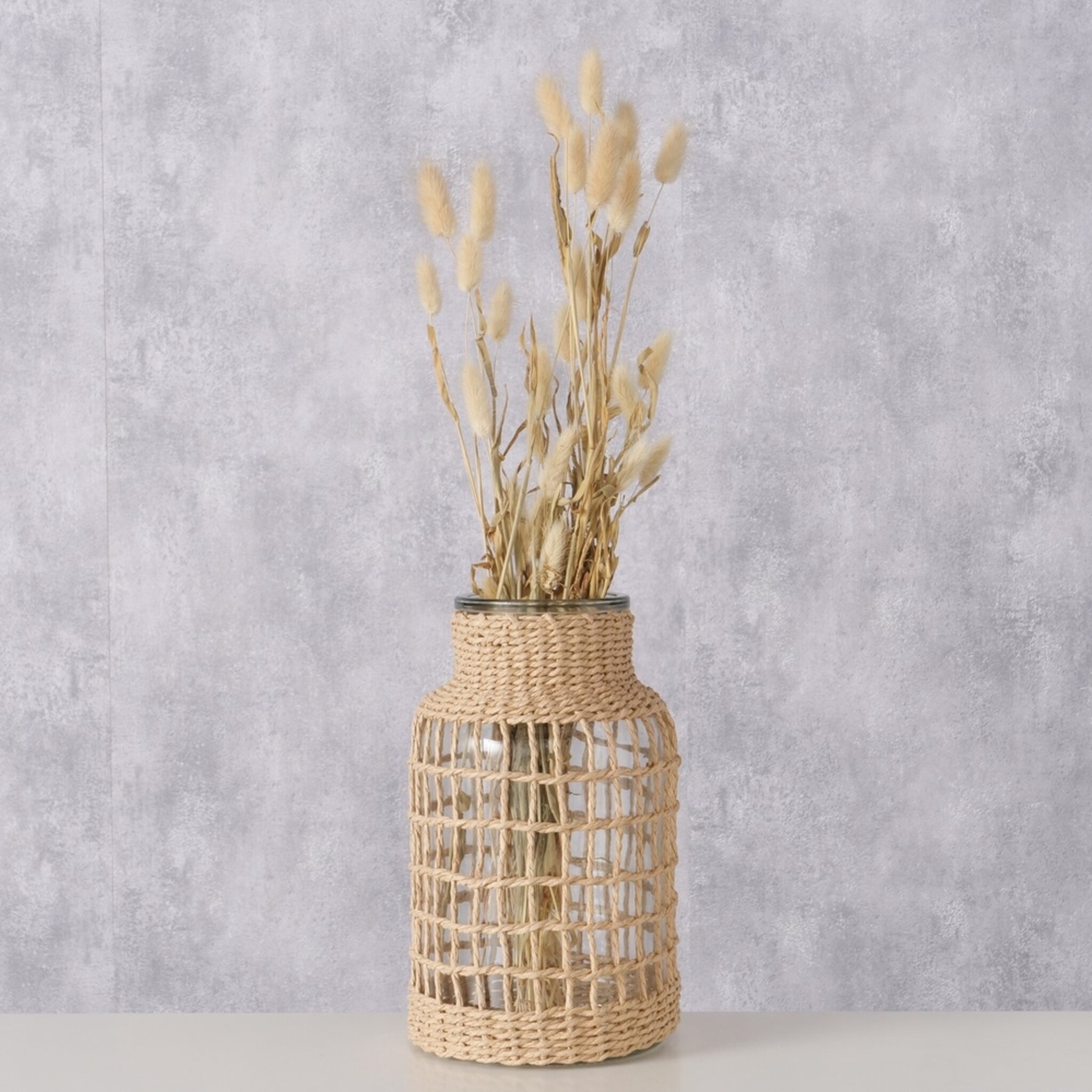 Vase Stola aus Glas, umflochten, natur Ø 16 cm, 25,5 cm