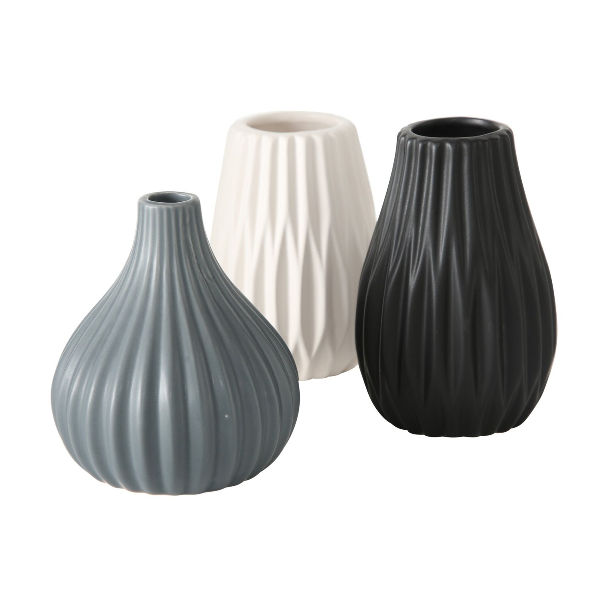 Vase Wilma 3er, grau