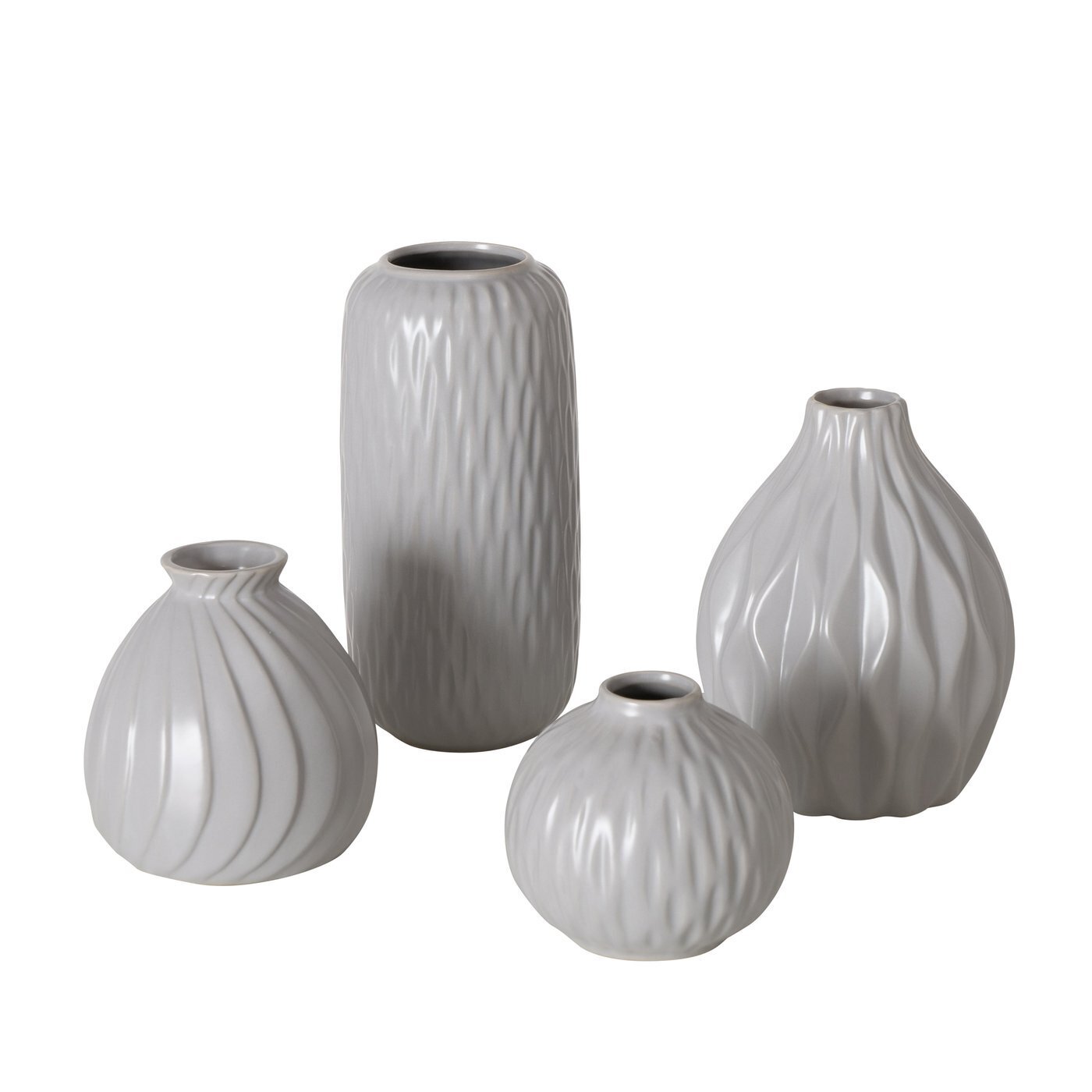 Vasen Zalina 4er, grau 