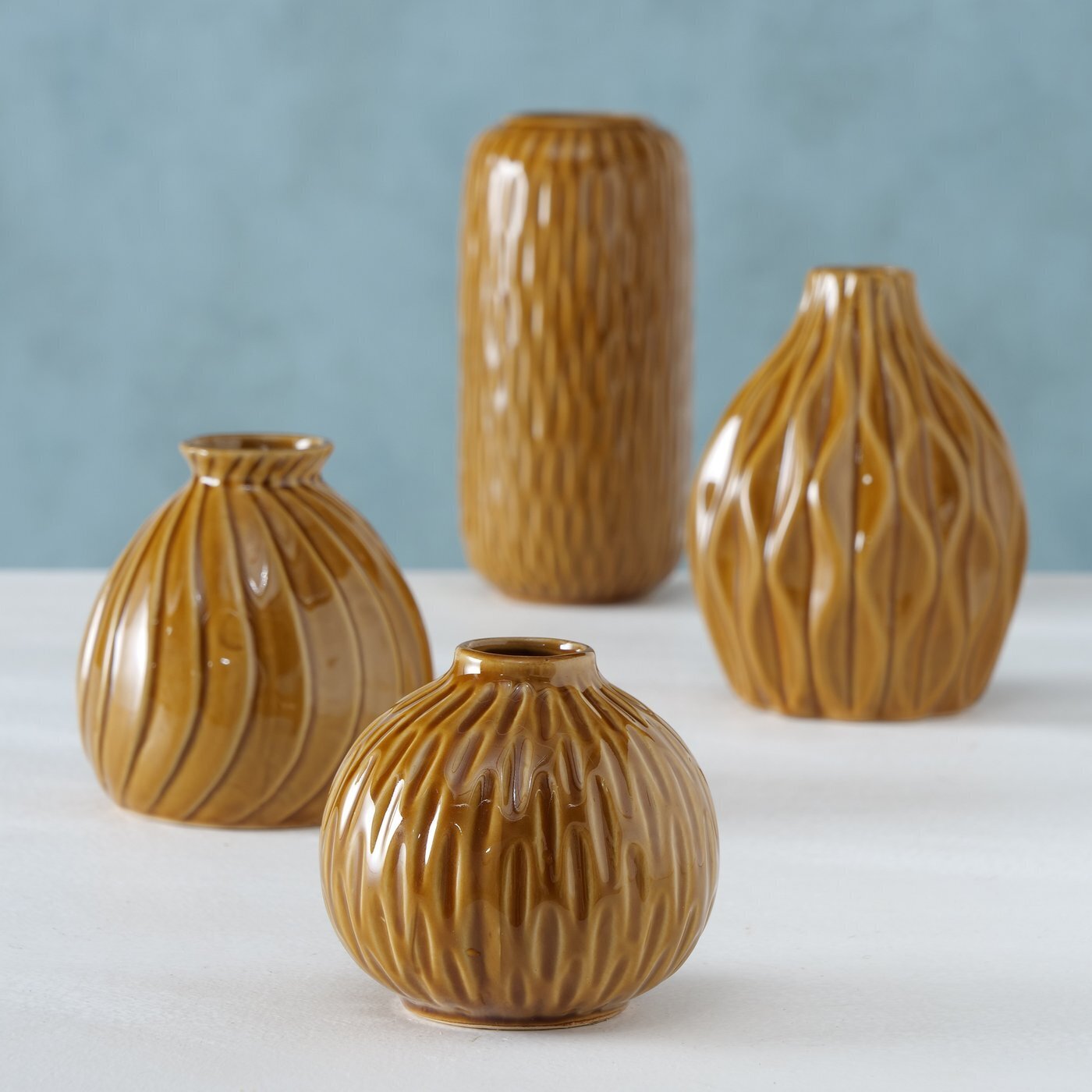 Vasen Zalina 4er, braun 