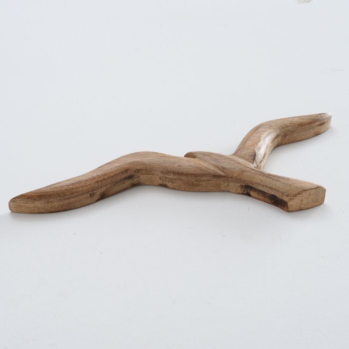 Vogel Wandobjekt 2er Set aus Holz,  