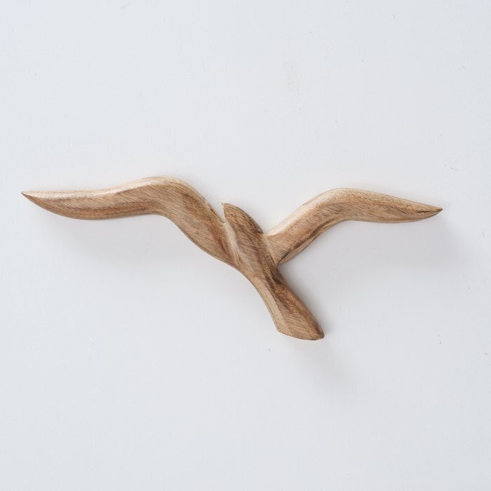 Vogel Wandobjekt 2er Set aus Holz,  