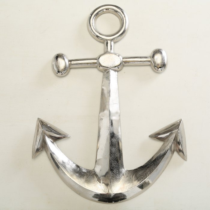Wandobjekt Anker in silber, silber 