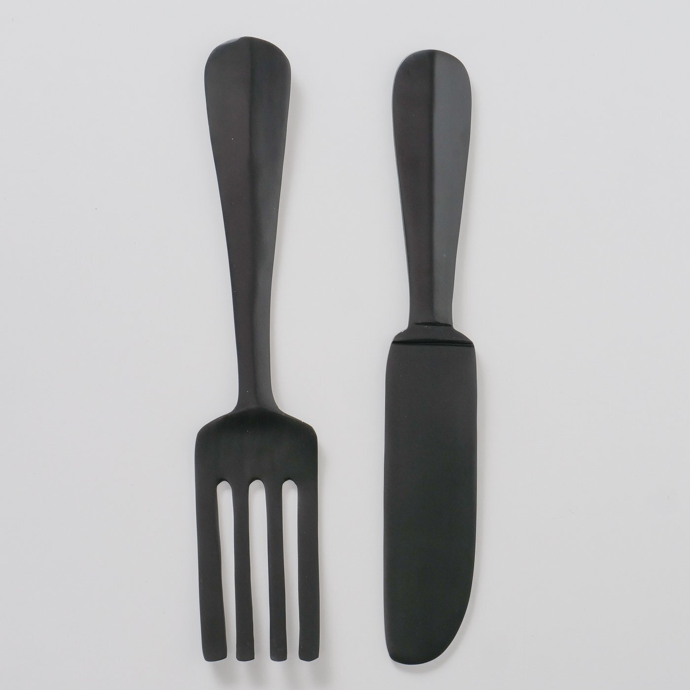 Wandobjekt Besteck, schwarz