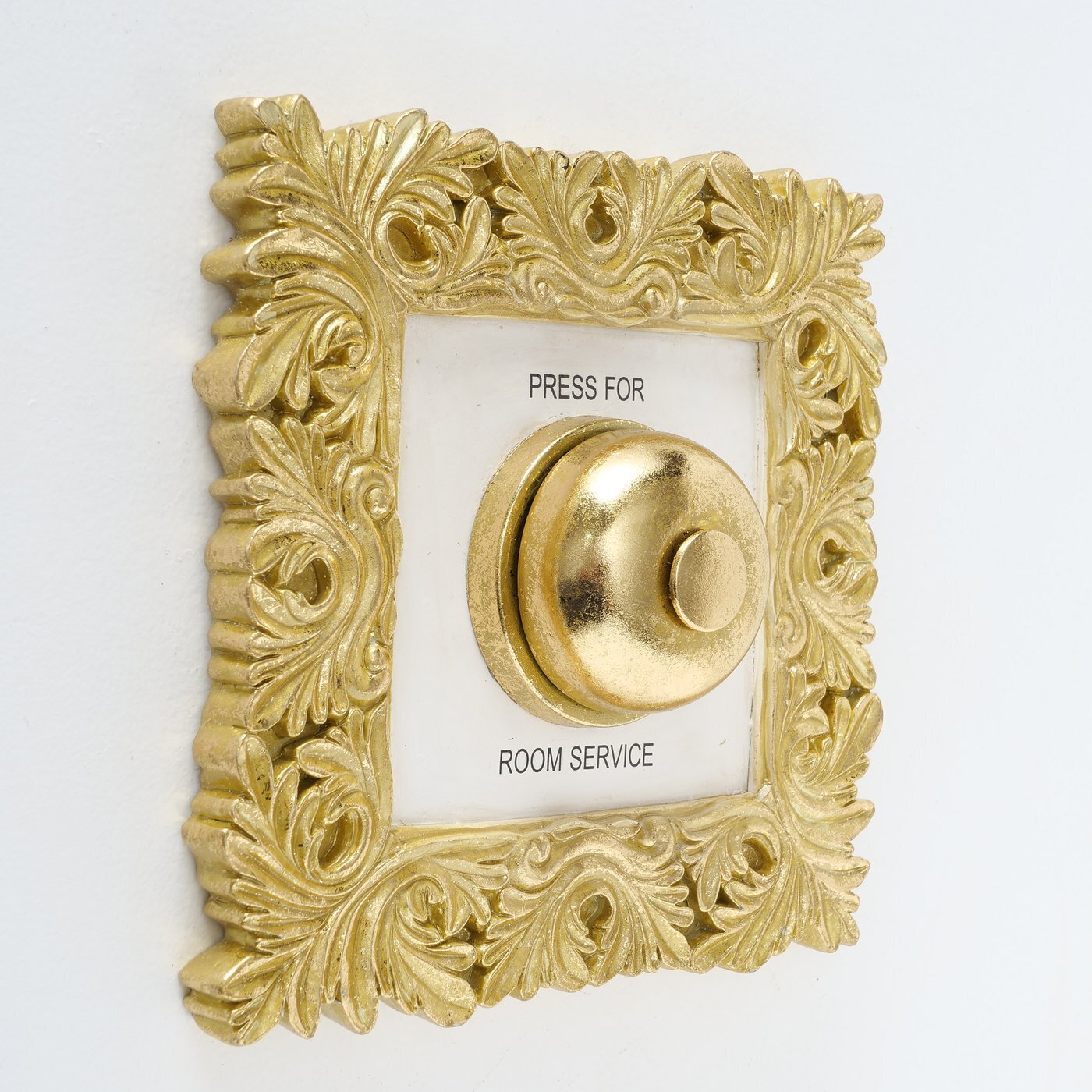 Wandobjekt Room Service Klingel, gold 