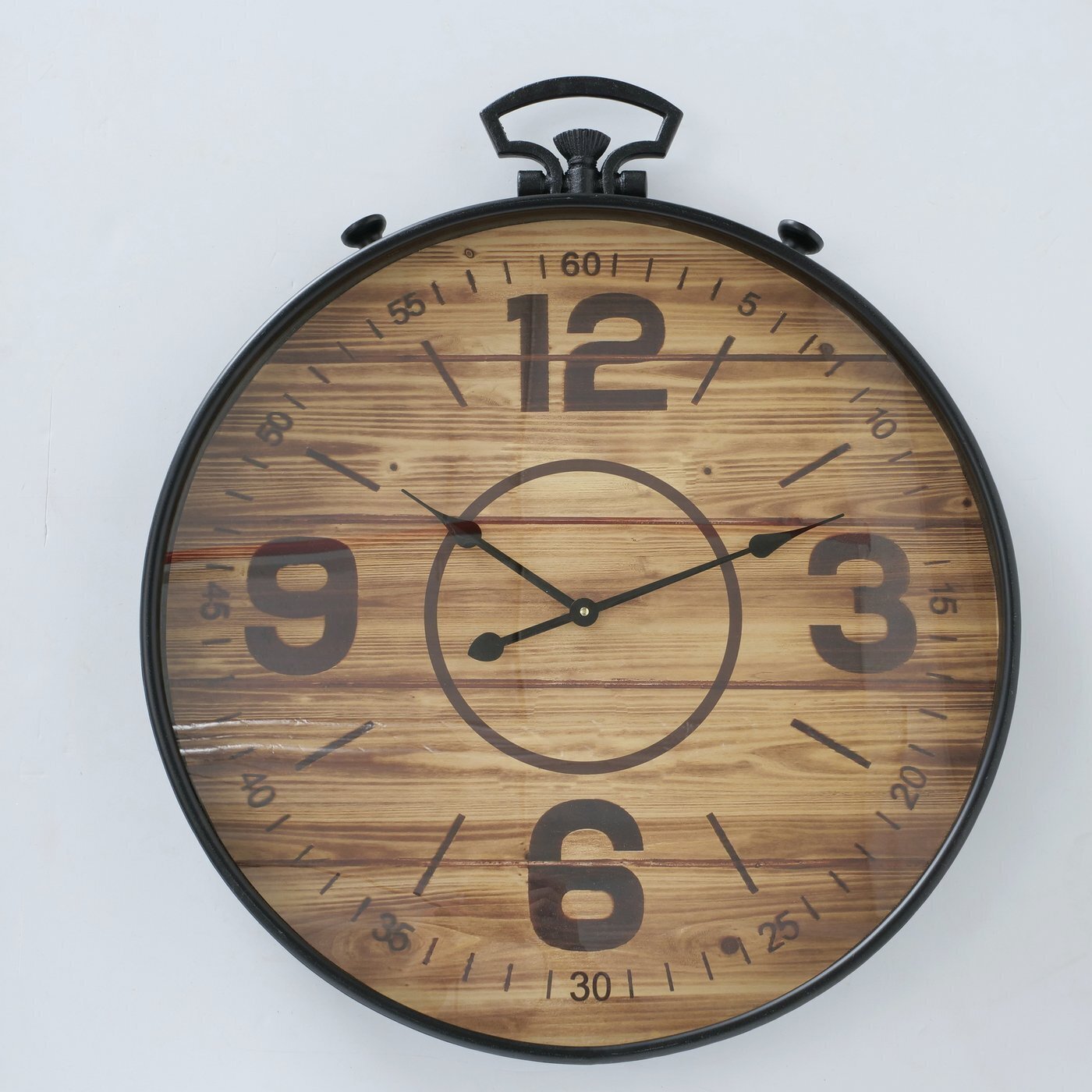 Wanduhr Brandon, braun, schwarz 