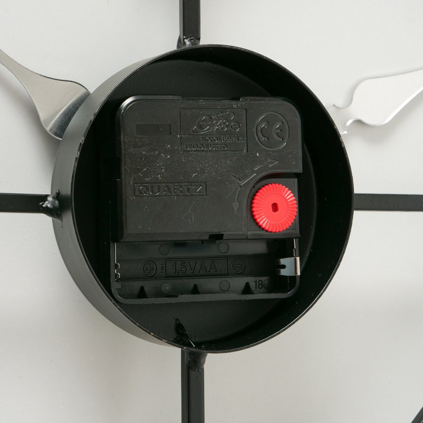 Wanduhr Herz, schwarz 