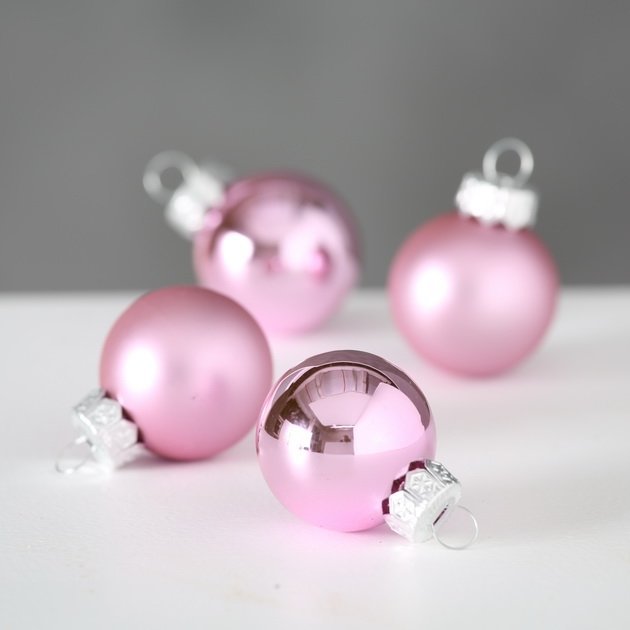 Weihnachtskugeln Ø 4 cm, 16 tlg, dunkelrosa 