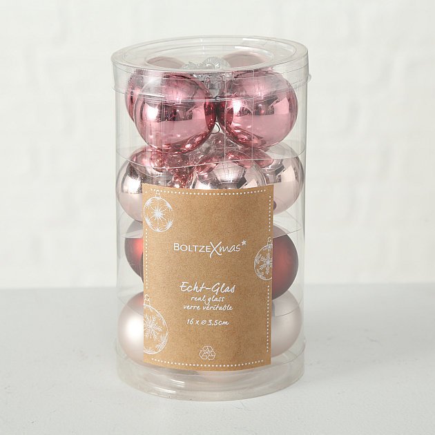 Weihnachtskugeln Ø 4 cm, 16 tlg,  