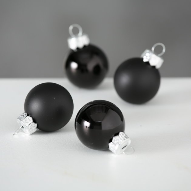 Weihnachtskugeln Ø 4 cm, 16 tlg, schwarz 