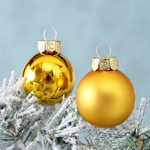 Weihnachtskugeln Ø 4 cm, 16 tlg, dunkelgold 