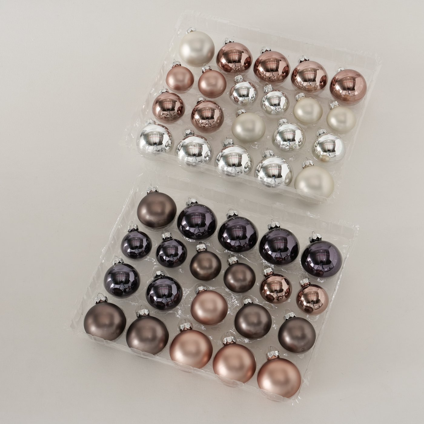 Weihnachtskugeln Set 42-tlg, dunkelbraun 