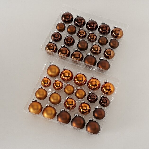 Weihnachtskugeln Set 42-tlg, weinrot 