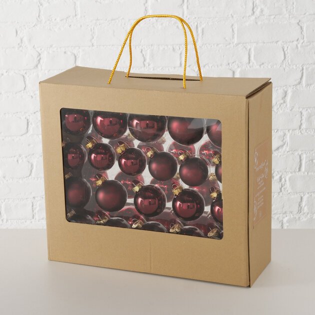 Weihnachtskugeln Set 42-tlg, hellrosa 