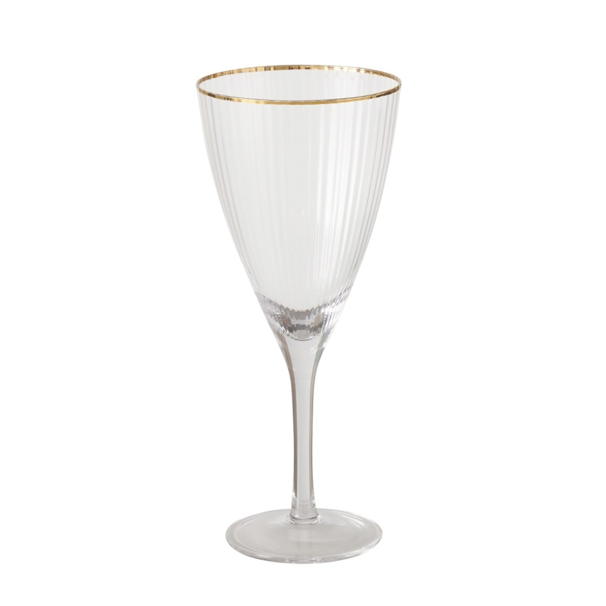 Weinglas Sofia mit Goldrand, klar 