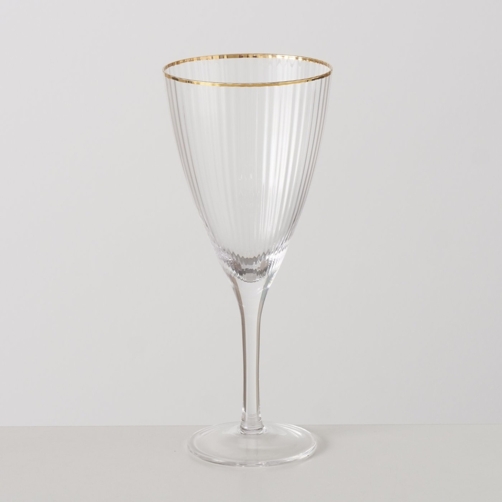 Weinglas Sofia mit Goldrand, klar 