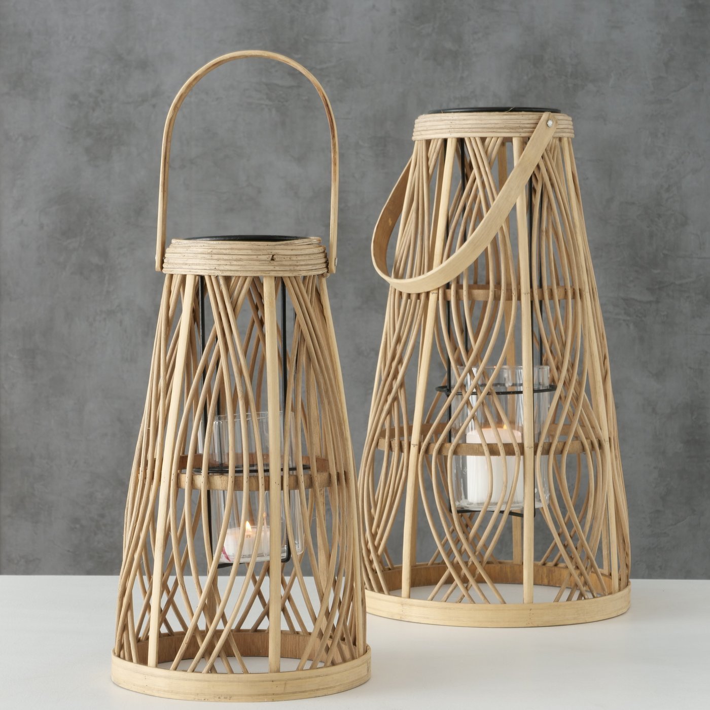 Windlicht Ajala 2er, natur 