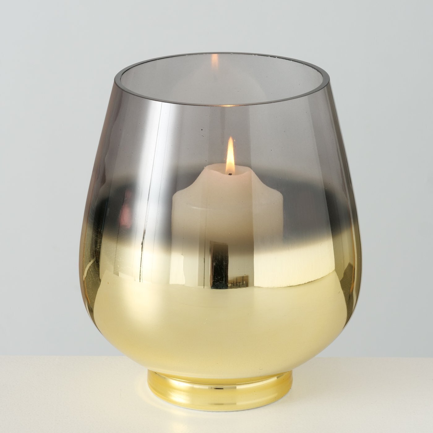 Windlicht Grazia, gold, anthrazit