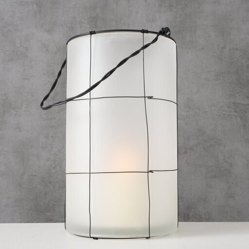 Windlicht Ipura, weiss H 26,5 x Ø 15 cm