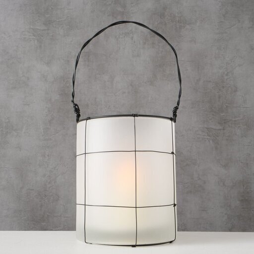 Windlicht Ipura, weiss H 18,5 x Ø 15 cm