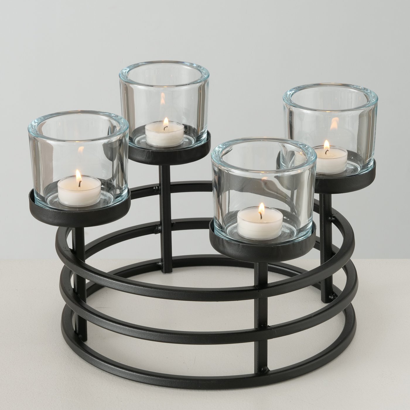 Windlicht Kutno, schwarz 