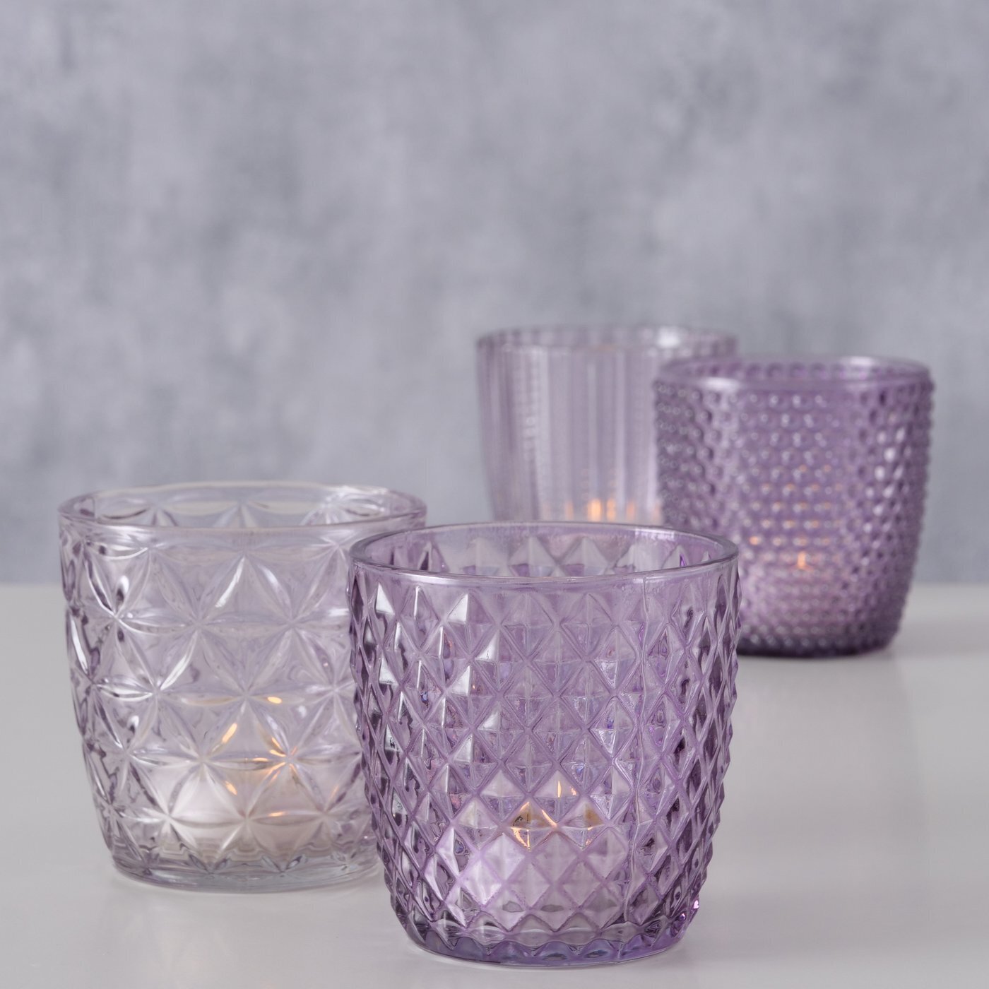 Windlicht Marilu 4er Set, lila
