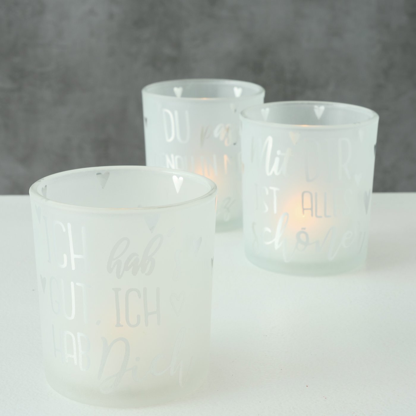 Windlicht Marry 3er Set, weiss