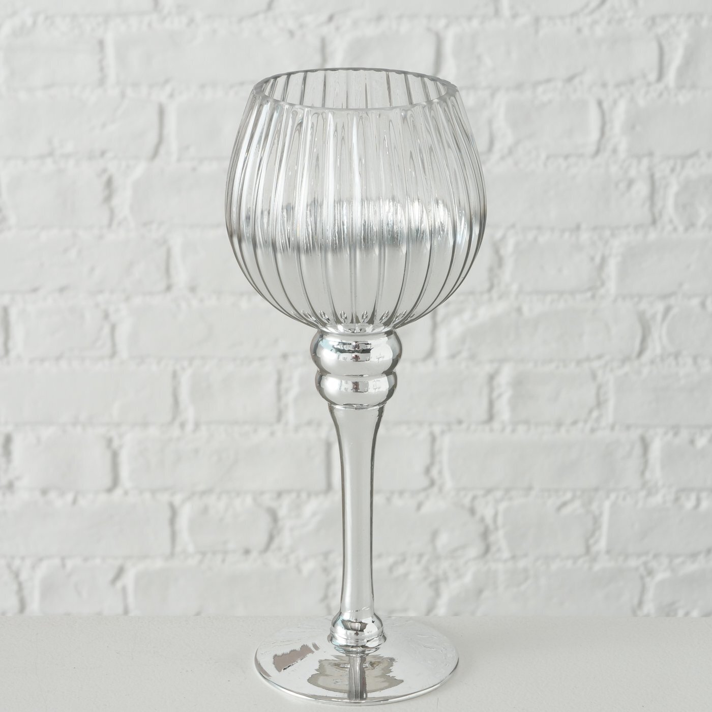 3er Set Windlicht Minou, silber 