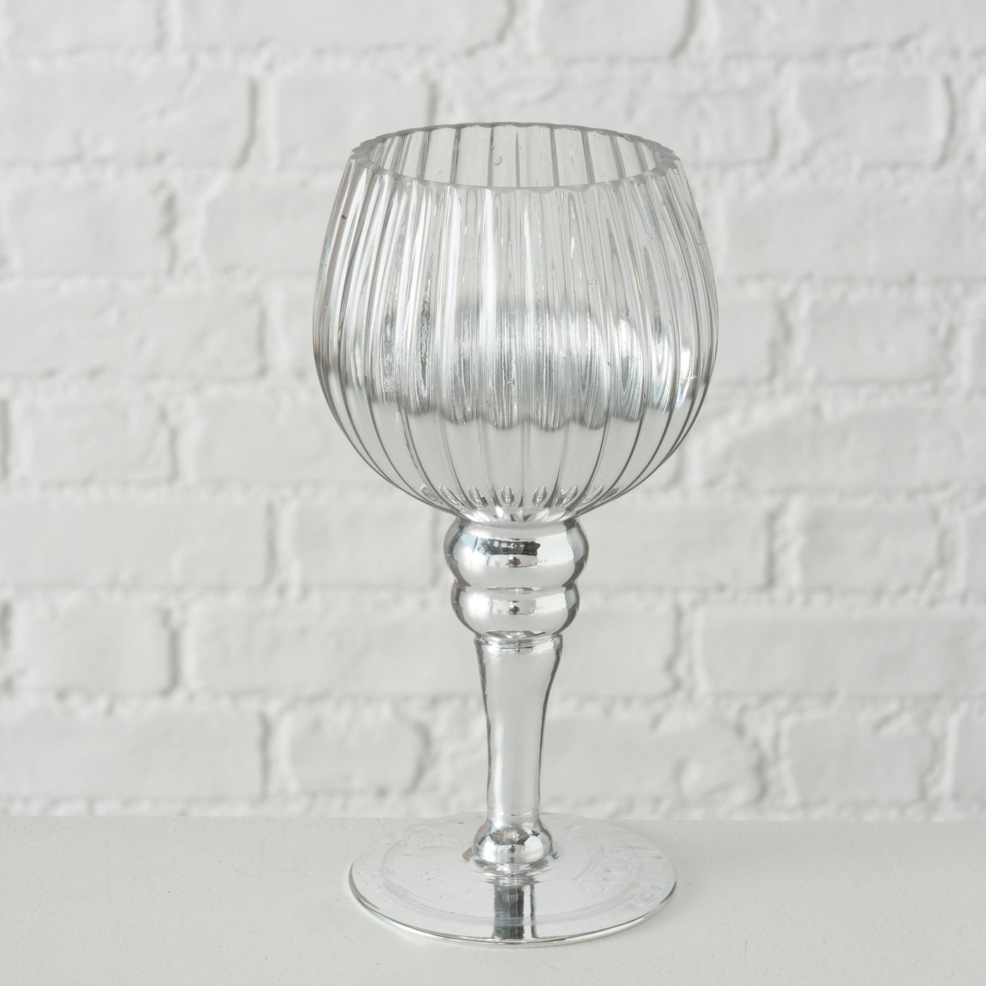 3er Set Windlicht Minou, silber 