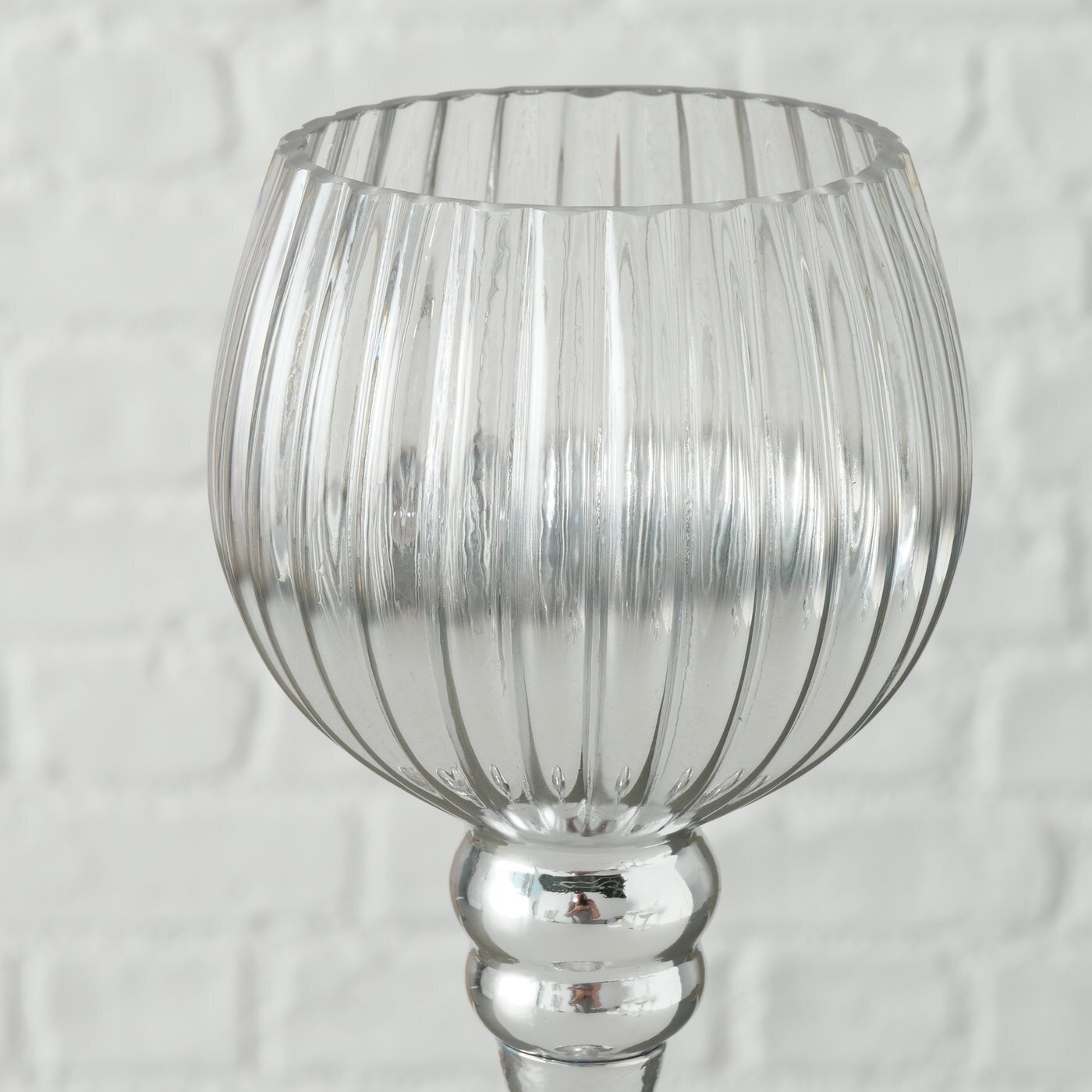 3er Set Windlicht Minou, silber 