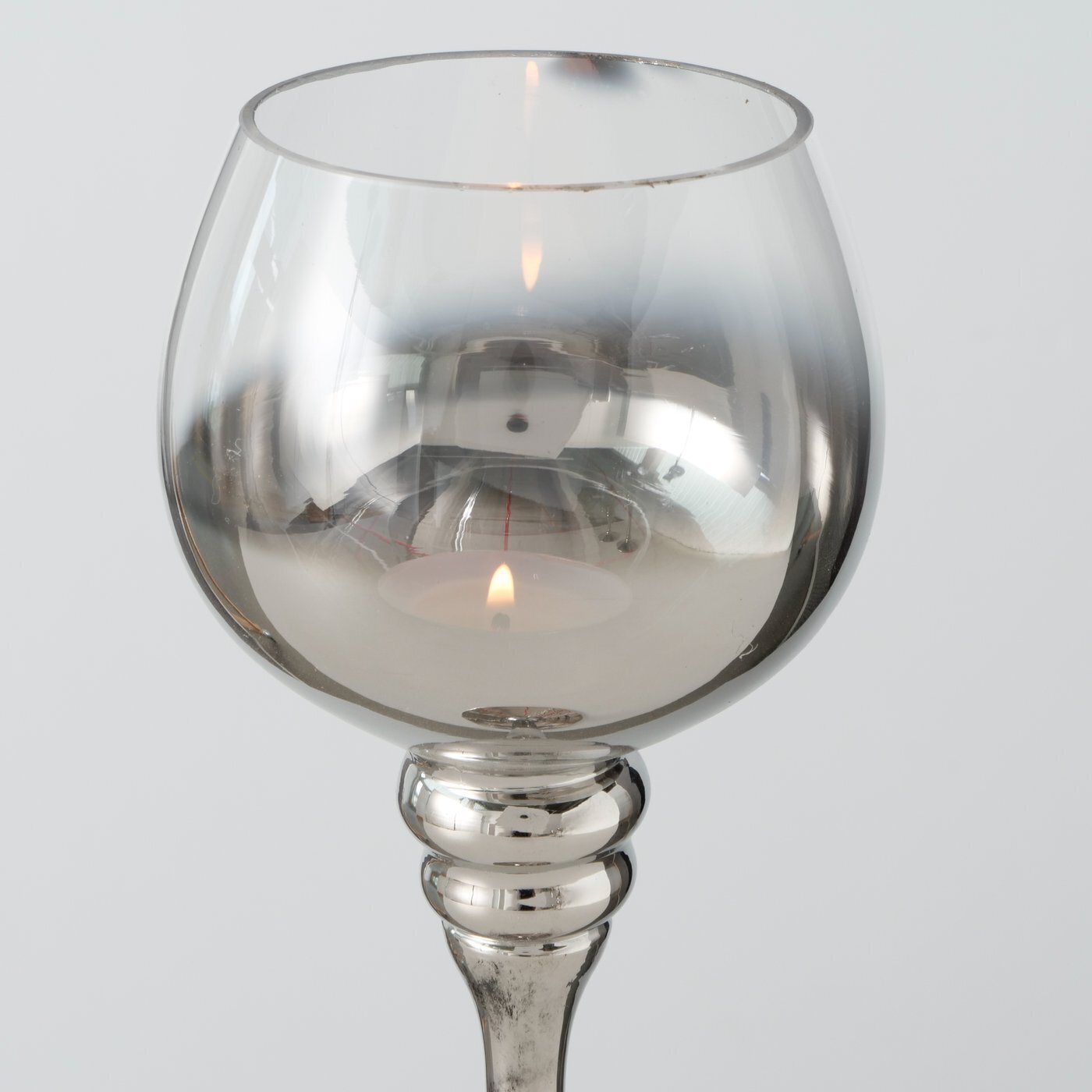 3er Set Windlicht Minou, silber metallic 