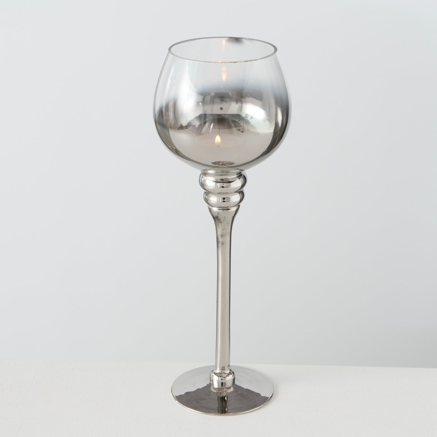 3er Set Windlicht Minou, silber metallic 